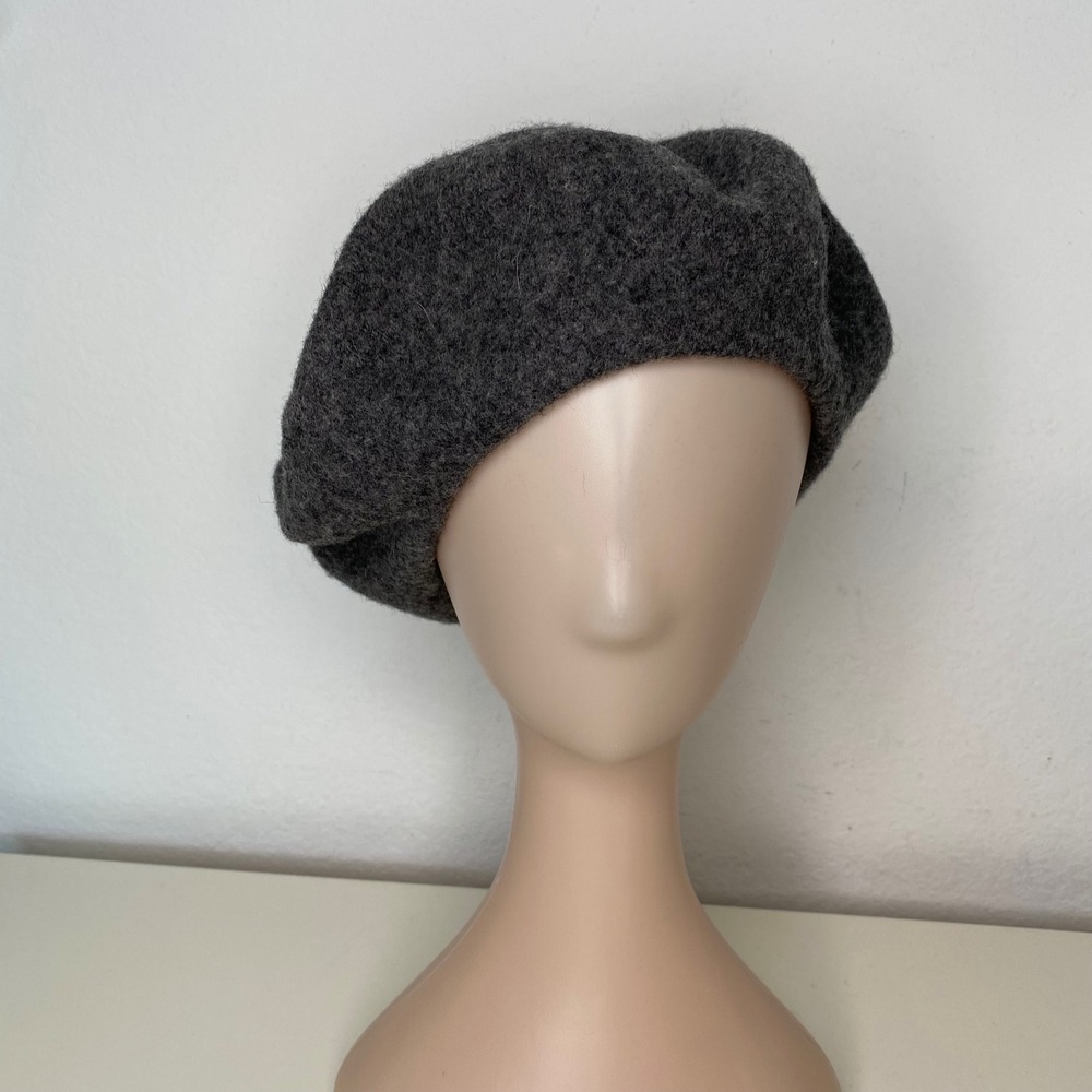 Betmar Charcoal‎ Grey 100% Wool Beret Hat Classic French Style #501